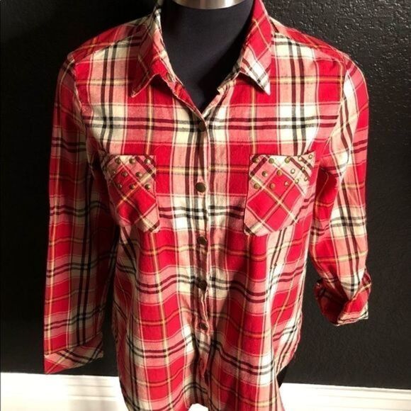 Rhapsody Red Plaid Shirt - Picture 2 of 7